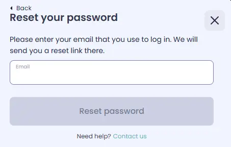 Wijzig het Booms Bet Casino-wachtwoord